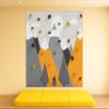 Climbing Wall for Kids, Mountain Climbing Wall, Wooden Wall for Kids - LEZUN Colorful Mountains (6 Panels, Yellow Mountains) view 2