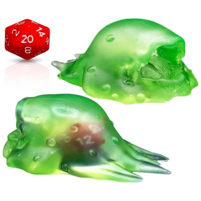 Slime Monster Gelatinous Cube Dice Jail | Squishy & See-Through | + Free Die | Prison Cage for Dungeon Parties | Miniature Accessories Dnd Gifts | Dungeon Masters, DMs & TTRPG Players Gaming