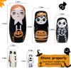 Tngan Halloween Nesting Dolls, 5Pcs 6"" Tall Russian Nesting Dolls, Handmade Matryoshka for Kids, Wooden Stacking Toys for Halloween Home Party Decorations (Pumpkin Girls) view 2
