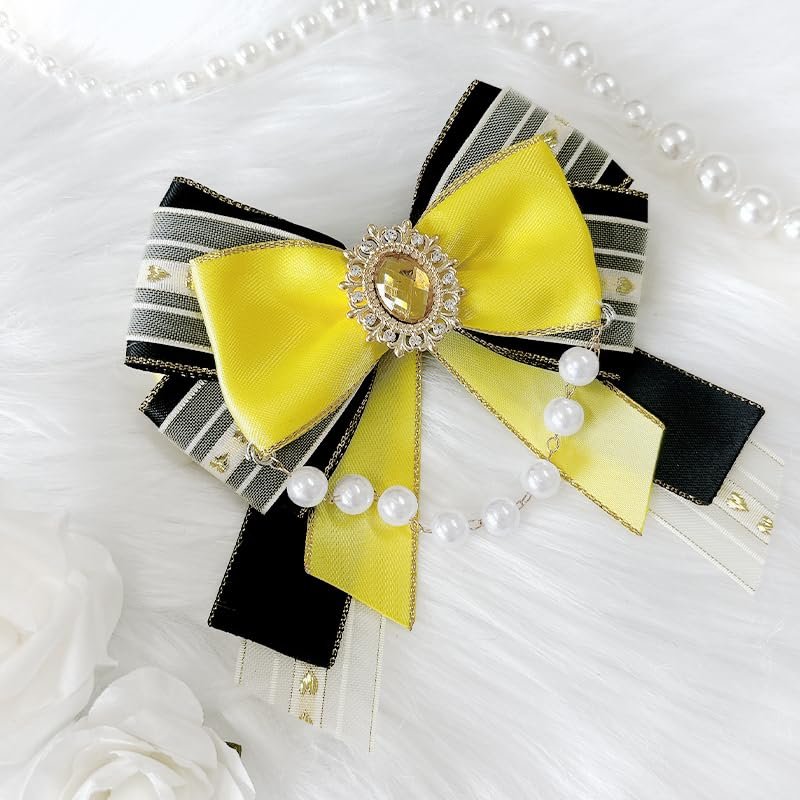 Penlight Ribbon with Pearl, Bijou, Cheering Fan, Concert, Live Color, Yellow