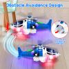 Helicopter Toy for Toddlers With Lights And Sounds, 360Freedom And Operated Automatic Bump Autism Sensory Light Up Toys Airplane for Toddler Boy Toys 3 4 5 Year Old Up Boy Girl Birthday (Blue) view 2