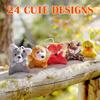 24 Pack Mini Stuffed Animals Bulk Party Favors For Kids Treasure Box Toys Classroom Plush Toys Claw Machine Key Chains Carnival Prizes Small Valentine Halloween Christmas Gifts Stocking Stuffers view 2
