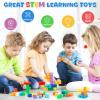 TENYEAH 56 PCS Magnetic Blocks, Transparent Magnet Building Blocks for Toddlers, Preschool Educational Construction Kit, Sensory Montessori Autism Toys for Kids Girls Boys 3+ view 4
