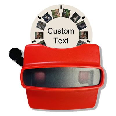 Custom Viewmaster Style Reel with Own Photos - Special Photo Gift for Birthdays, Valentine's, Father's, Mother's Day, Perfect for Weddings (3 Reels+1 RedViewer)