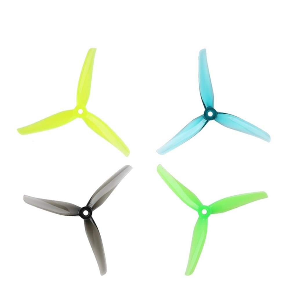 ABZEKH Drone Accessories 4pairs for IFlight Nazgul F5/5140 5 Inch 3 Blade for Tri-Blade Propeller Compatible for XING-E 2207 Motor for RC FPV Racing Drone Part(4pairs F5 Gray)