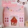 Senodeer Kids Play Tent Indoor: with Mat, Tassel Garland, Star Lights - Pink Girls Tent Playhouse Kids Toys for Boy Girl Birthday Gift for Kids view 4