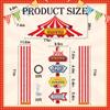 Tlswshsy 17PCS Circus Tent Decorations Set, Circus Door Banner with Awning and Directional Signs, Red and White Circus Welcome Supplies for Circus Theme Party Birthday Home Decor view 2