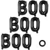 Boo Banner Balloons, 16 Inch Halloween Black Letters Balloons, Foil Mylar Balloons for Happy Boo Day Party Decorations Supplies view 1