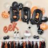 Boo Banner Balloons, 16 Inch Halloween Black Letters Balloons, Foil Mylar Balloons for Happy Boo Day Party Decorations Supplies view 3