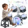Kids Drum Set for Toddlers 1-3, Upgraded Jazz Drum Set for Kids, Musical Instrument Toys & Lights & All Plastic, Percussion Beginner kit for Boys Girls Toddlers Aged 3-5 5-7 view 1