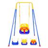 3-in-1 Toddler Swing Set, Indoor & Outdoor Baby Swing Heavy Duty Swing Set with Foldable Metal Stand for Aged 6 Months to 10 Years Old, Easy to Assemble and Store(Blue) view 1