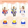 3-in-1 Toddler Swing Set, Indoor & Outdoor Baby Swing Heavy Duty Swing Set with Foldable Metal Stand for Aged 6 Months to 10 Years Old, Easy to Assemble and Store(Blue) view 3