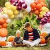 Fall Thanksgiving Balloons Garland Arch Kit 84 pcs Rose Red Glod Orange white Balloons for Birthday Baby Shower Friendsgiving Party Decorations view 4