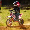 49cc 2 Stroke Pocket Motorcycle,Mini Gas Powered Bike for Kids with Strong Dual Brake,Pocket Motorcycle Max Speed 20 Mph,Mini Motorcycle Max Weight 170 lB (Black & Red) view 2