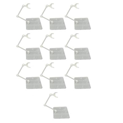Action Figure Stand, Flexible Acrylic Doll Model Support Holder for 6in Figures, Pack of 10, Adjustable Display Base, Clear, for HG RG SD
