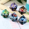 33mm D20 Dice,DNDND 33mm Liquid Dragon Eye 20 Sided Dice with Gorgeous Gift Box for Dungeons and Dragons (Blue) view 2