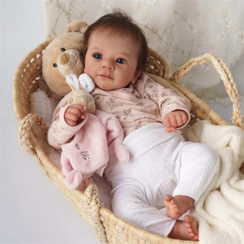 GYCV Lifelike Reborn Baby Dolls Cheap 18 Inch Realistic Newborn Girl Dolls with Poseable Body Soft Weighted Real Life Looking Baby Doll Real Babies Reborn Doll with Toy Accessories Gift for Kids