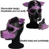 ALMYMM Leather Puppy Mask, Neoprene Puppy Face Muzzle, Removable Full Face Pup Hood Mask, Halloween Mask, Men Cosplay Mask (Purple) view 4