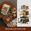 Funwhole Book-Cafe Lighting Building-Bricks Set - City Town Coffee House LED Light Modular Construction Building Model Sets 1718 Pcs for Adults and Teen view 3