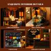 Funwhole Book-Cafe Lighting Building-Bricks Set - City Town Coffee House LED Light Modular Construction Building Model Sets 1718 Pcs for Adults and Teen view 4