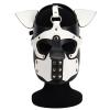 ALMYMM Leather Puppy Mask, Neoprene Puppy Face Muzzle, Removable Full Face Pup Hood Mask, Halloween Mask, Men Cosplay Mask (White) view 1