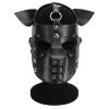 ALMYMM Leather Puppy Mask, Neoprene Puppy Face Muzzle, Removable Full Face Pup Hood Mask, Halloween Mask, Men Cosplay Mask (Black) view 1