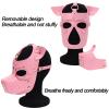 ALMYMM Leather Puppy Mask, Neoprene Puppy Face Muzzle, Removable Full Face Pup Hood Mask, Halloween Mask, Men Cosplay Mask (Pink) view 4