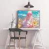 Cartoon Girl Paint by Numbers for Adults, DIY Paint by Number Canvas Acrylic Paint by Numbers Kit, DIY Painting by Numbers for Kits, DIY Oil Painting Home Wall Decor (Without Frame) 90x110cm WK-55 view 2