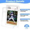 Miyukyee 50 Pack Card Case Holder,Graded Card Slab Baseball Card Sleeves Trading Card Holder 35 PT Hard Plastic Card Protectors with Label Position for YuGiOh, MTG Games and Sport Cards view 3