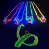 CMYUN Dragon Poi 6/8/10m Led Dragon Poi with Lights  Head, Adult Kid Art Dance Ribbon for Fitness Gym, Portable Spinning Streamer Kit with Bag, Flinging Juggling(Green,Length - 10m/33ft) view 1