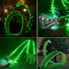 CMYUN Dragon Poi 6/8/10m Led Dragon Poi with Lights  Head, Adult Kid Art Dance Ribbon for Fitness Gym, Portable Spinning Streamer Kit with Bag, Flinging Juggling(Green,Length - 10m/33ft) view 2