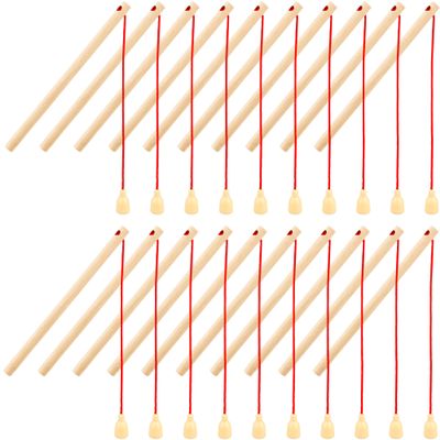 Feradny 20 Pack Wooden Magnetic Fishing Poles Small Wood Magnet Pole Fishing Rod Wooden Magnetic Fishing Game Rod for Preschool Boys Girls Fishing Game Activity