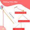 Feradny 20 Pack Wooden Magnetic Fishing Poles Small Wood Magnet Pole Fishing Rod Wooden Magnetic Fishing Game Rod for Preschool Boys Girls Fishing Game Activity view 2