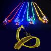 CMYUN Dragon Poi 6/8/10m Led Dragon Poi with Lights  Head, Adult Kid Art Dance Ribbon for Fitness Gym, Portable Spinning Streamer Kit with Bag, Flinging Juggling(Yellow,Length - 10m/33ft) view 1