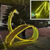 CMYUN Dragon Poi 6/8/10m Led Dragon Poi with Lights  Head, Adult Kid Art Dance Ribbon for Fitness Gym, Portable Spinning Streamer Kit with Bag, Flinging Juggling(Yellow,Length - 10m/33ft) view 2