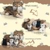 5 Pcs Wolf Stuffed Animal Plush Toy, 16 Inch Large Mommy Stuffed Wolf with 4 Cute Babies Wolves Inside, Furry Wolves with Pups Soft Plushies for Kids Boys Girls Valentines Day Christmas Birthday Gift view 2