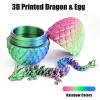 LOCYFENS 3D Printed Dragon Eggs with Articulated Dragon, Rainbow Crystal Dragon Toys view 2