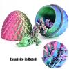 LOCYFENS 3D Printed Dragon Eggs with Articulated Dragon, Rainbow Crystal Dragon Toys view 3