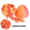 LOCYFENS 3D Printed Dragon Eggs, Articulated 3D Toys with 3D Dragon Eggs, Red Gold view 2