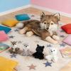5 Pcs Wolf Stuffed Animal Plush Set 16 Inch Mommy Large Stuffed Wolf Plush with 4 Babies Wolves, Realistic Plush Wolf Toys Soft Wolf Plushies for Kids Boys Girls Birthday Easter Stuffers Gifts view 2