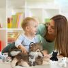 5 Pcs Wolf Stuffed Animal Plush Set 16 Inch Mommy Large Stuffed Wolf Plush with 4 Babies Wolves, Realistic Plush Wolf Toys Soft Wolf Plushies for Kids Boys Girls Birthday Easter Stuffers Gifts view 3