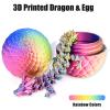 LOCYFENS 3D Printed Dragon Eggs with Dragon Inside, Rainbow Articulated 3D Dragon Toys with 3D Dragon Eggs, Crystal Dragon Red Yellow Blue view 2