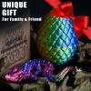 LOCYFENS 3D Printed Dragon Eggs with Dragon Inside, Rainbow Articulated 3D Dragon Toys with 3D Dragon Eggs, Crystal Dragon Red Yellow Blue view 4