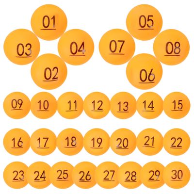 WHAMVOX 30pcs Raffle Balls for Lottery Games Reusable Entertainment Balls with Bright Colors for Events Parties and Group Activities