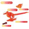 TXB3DOK 3D Printed Dragon,Flying Mystery Easter Egg Articulated Dragon,3D Printed Crystal Dragon with Wings,3D Dragon Eggs with Dragon Inside,Adults Fidget Toys for Autism ADHD (Red Gold Pro) view 4