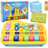 Baby Shark 2 in 1 Baby Piano Xylophone Toy for Kids Toddlers Girls Boys First Musical Instrument Multicolored Keys Keyboard Sheet Music Two Mallets view 1
