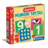 Clementoni - Sapientino Tattili-Game 3 Years, Montessori Flashcards, Educational Cards for Knowing Numbers, Learning to Count, Made in Italy, 16854, Multicoloured view 1