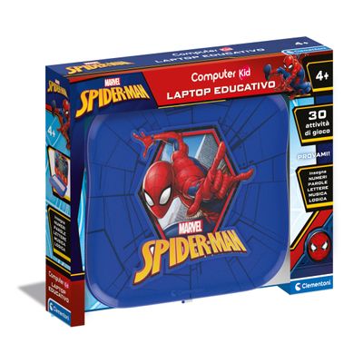 Clementoni Marvel Spiderman 16481 Laptop - educational game 4 years, computer kid, electronic Italian speaking gift, children's computer for learning letters, numbers, new words,