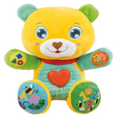 Clementoni Baby Lele Hugging and Words, Interactive Speaking Plush Animal for Children from 6 Months, Activity Centre that Stimulates Sensory and Cognitive Development, Italian