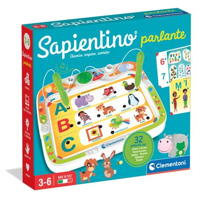 Clementoni Sapientino 16472 Talkable Educational Game with Speaking Pens for Children from 3 to 6 Years, with 16 Cards and More Than 32 Activities About Children's School, Made in Italy, Italian